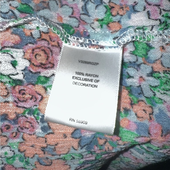 C&V Chelsea & Violet Boho Floral Midi Ruffle Dress W/Cut-Out Back - Picture 6 of 6